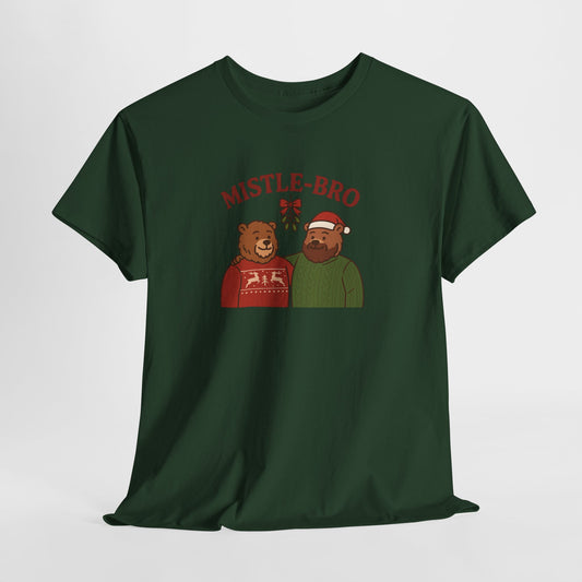 Mistle-Bro Christmas Shirt Funny Bear Holiday Tee
