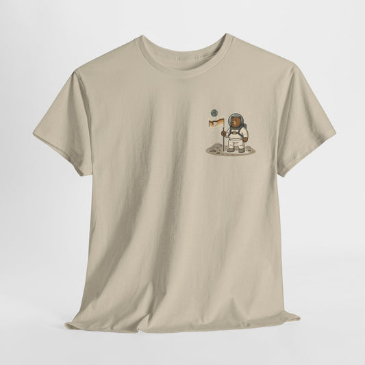 Retro Space Bear on the Moon Tee