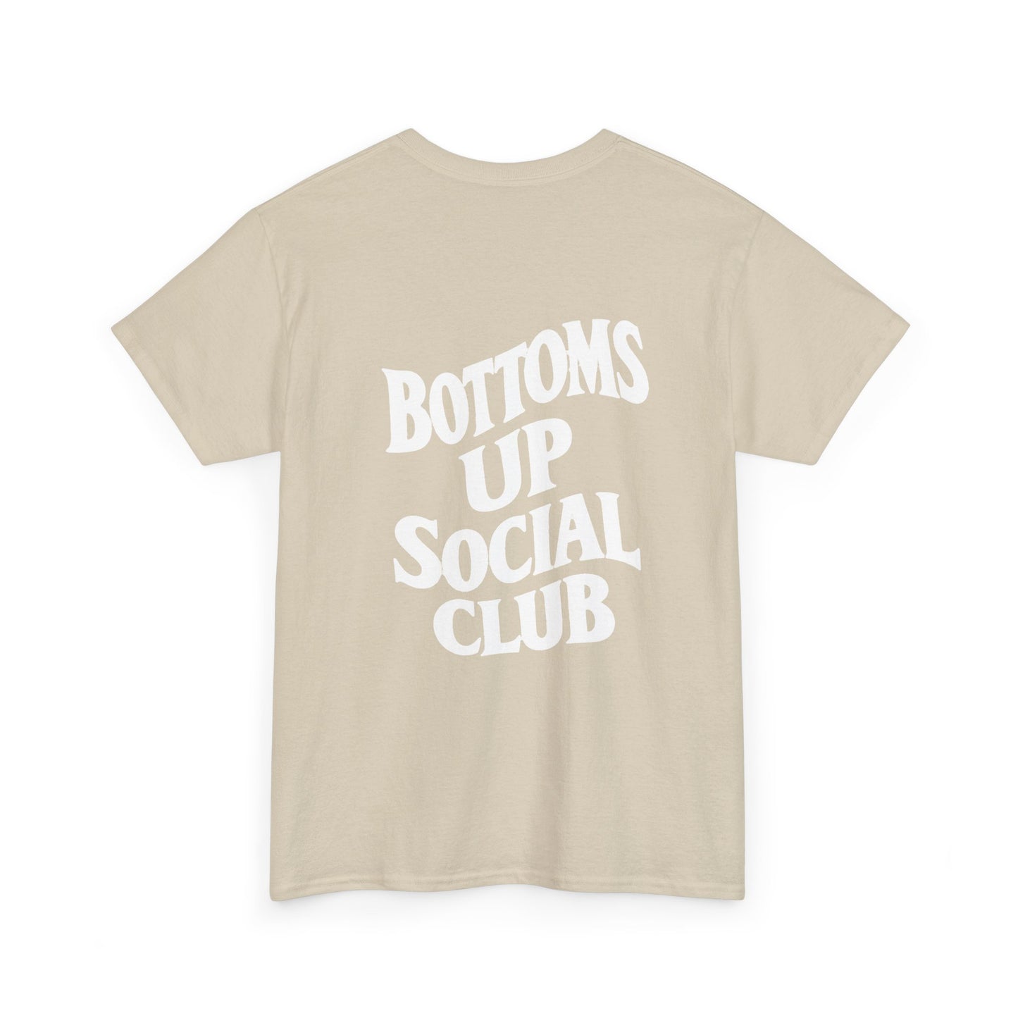 Bottoms Up Social Club T-Shirt – Funny Queer Streetwear, LGBTQ+ Pride Tee, Bear & Daddy Shirt, Gay Club Graphic Tee