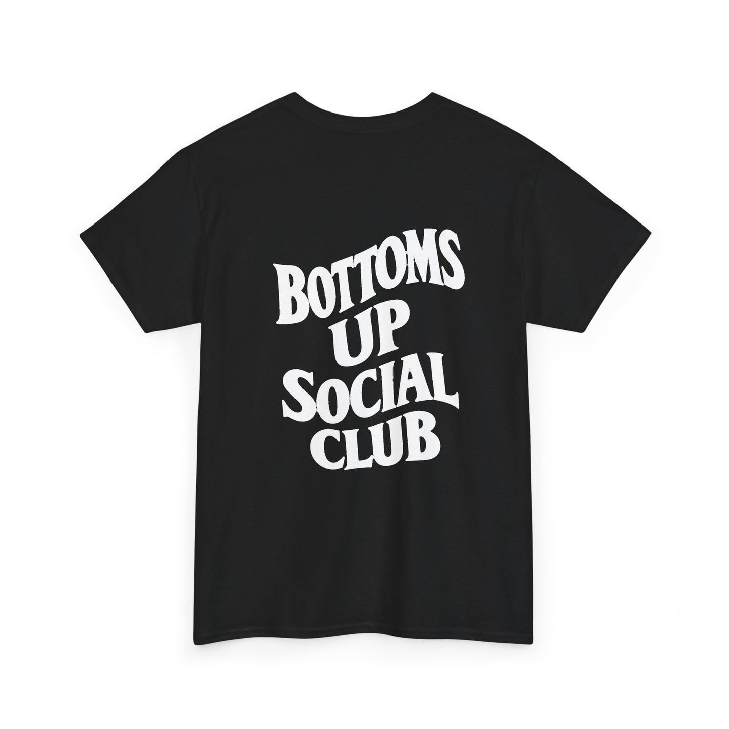 Bottoms Up Social Club T-Shirt – Funny Queer Streetwear, LGBTQ+ Pride Tee, Bear & Daddy Shirt, Gay Club Graphic Tee