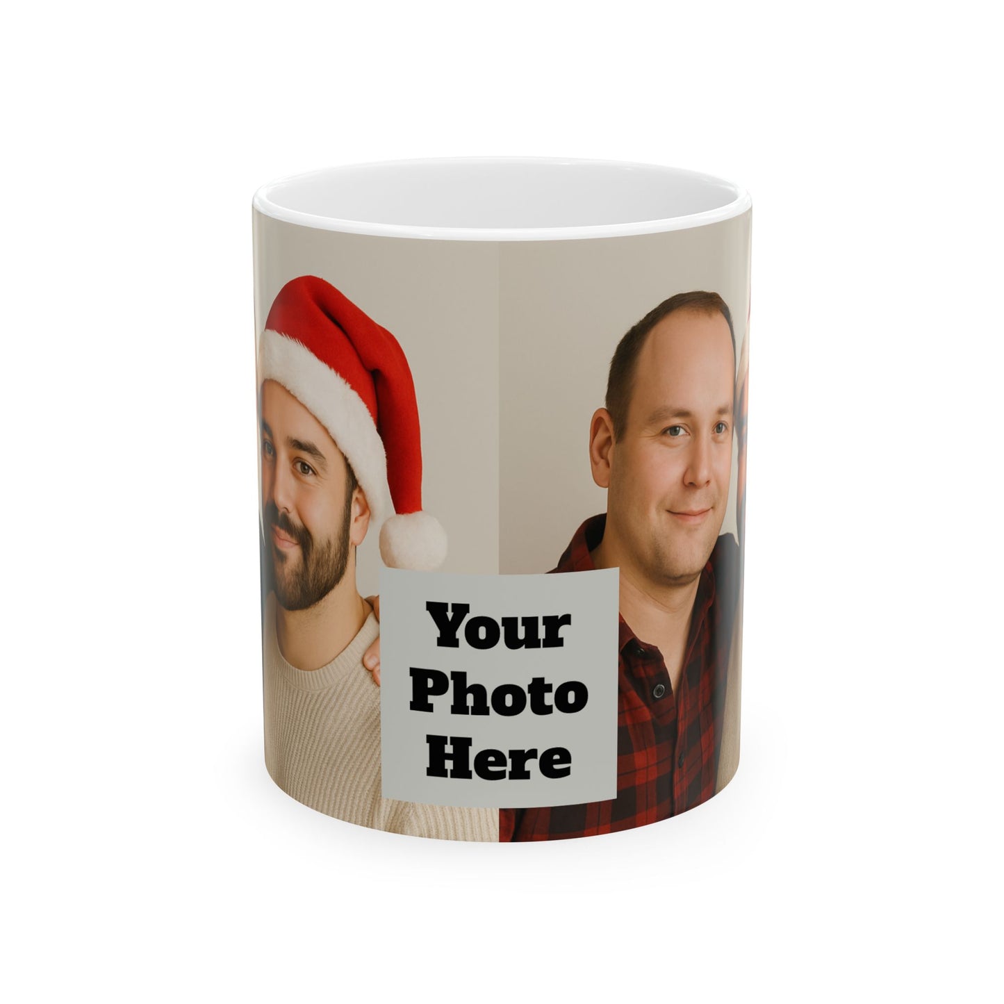 Personalized Photo Christmas Mug (11oz/15oz) — Custom Holiday Photo Gift