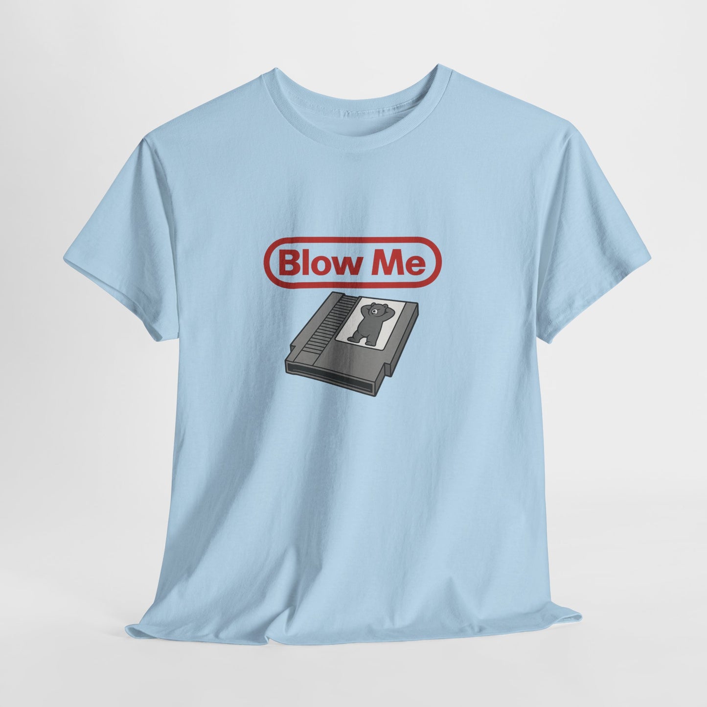 Blow Me Retro Gaming T-Shirt | Funny Vintage NES Cartridge Tee for Bears & Gamers