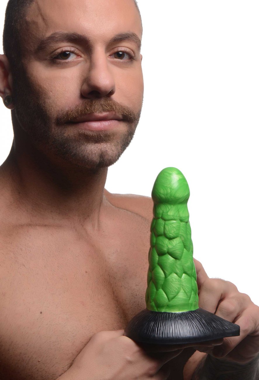 Radioactive Scaly Reptile Thick Silicone Dildo