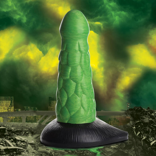 Radioactive Scaly Reptile Thick Silicone Dildo