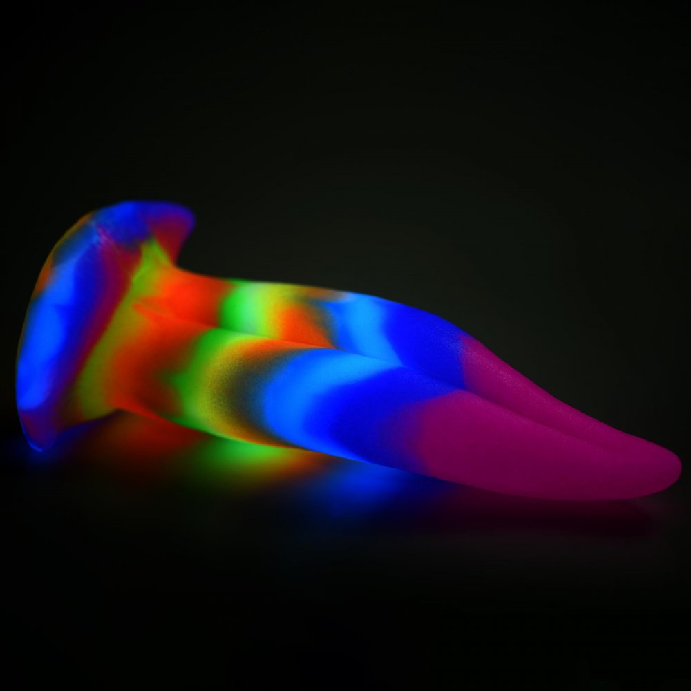 Unicorn Kiss Unicorn Tongue Glow-in-the-Dark Silicone Dildo