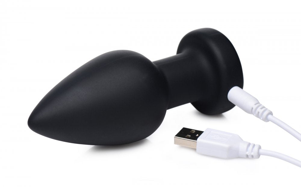 5 Color Light Up Vibrating Rechargeable Anal Plug - Large