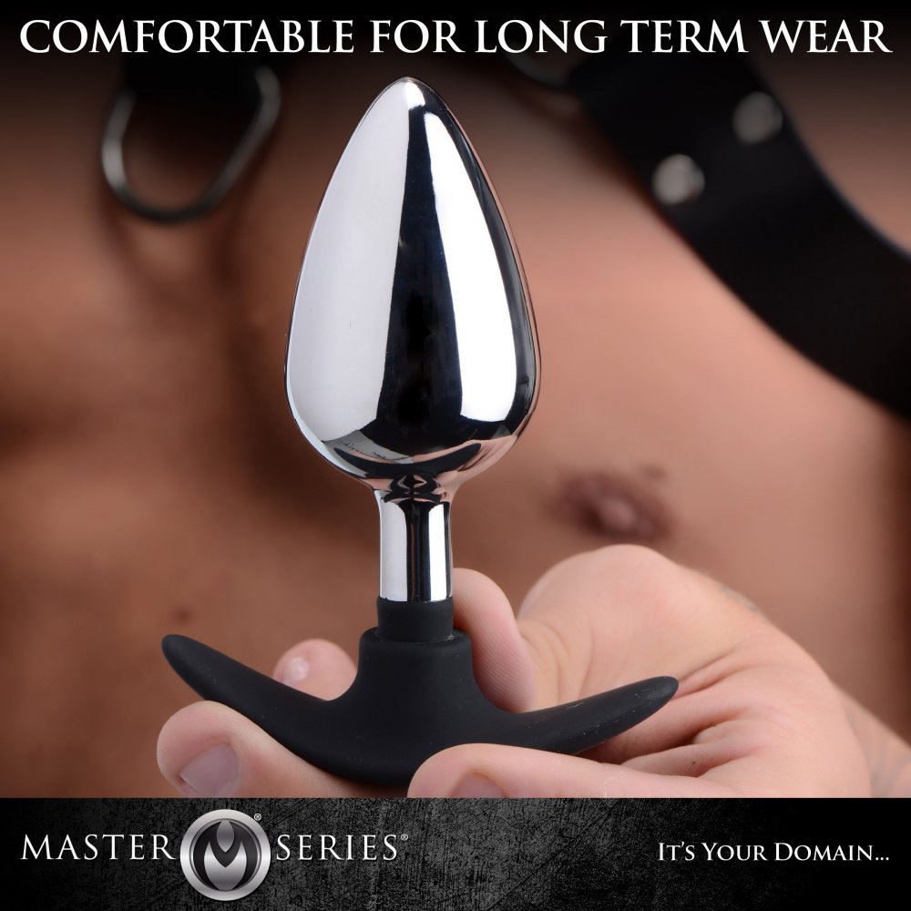 Dark Invader Metal and Silicone Anal Plug - Large