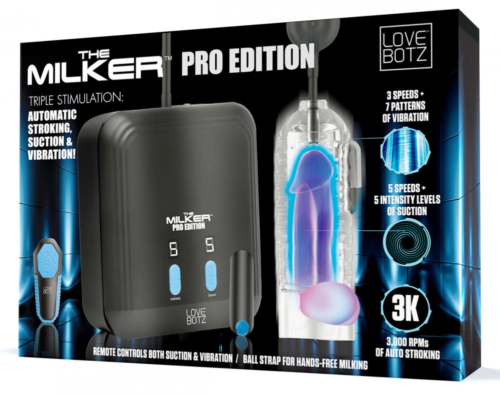 The Milker Pro Edition with Automatic Stroking, Suction and Vibration