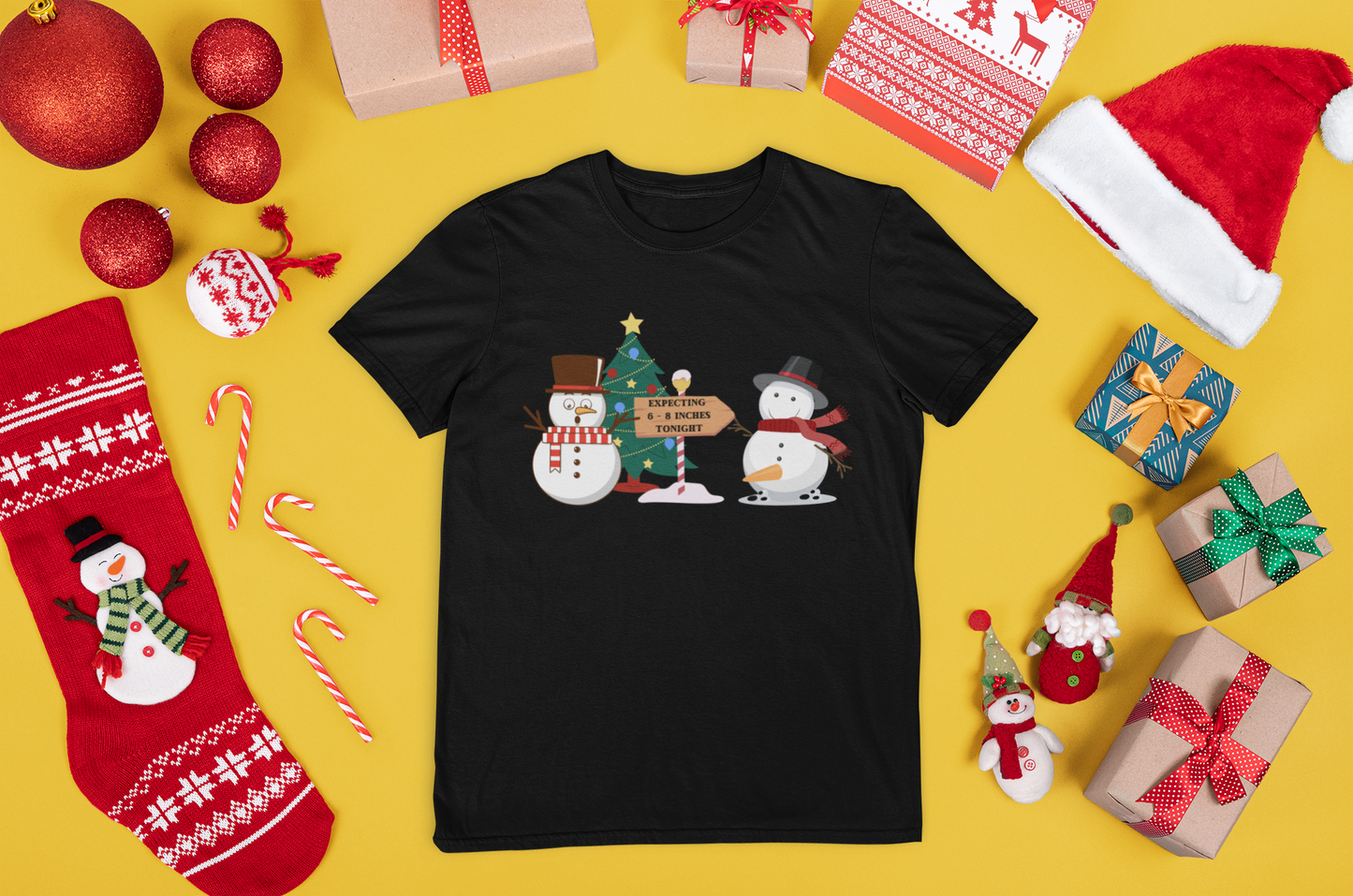 Expecting 6-8 Inches Snowman Shirt