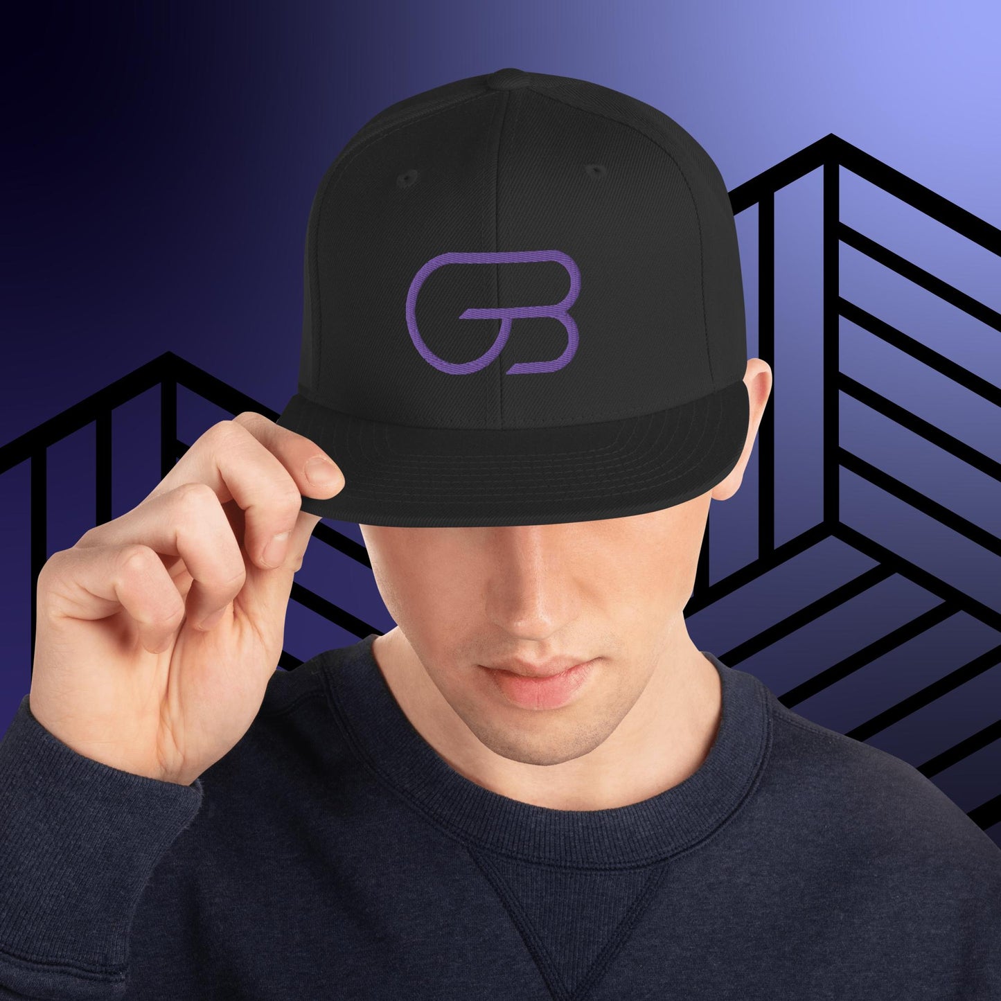 THEGLORYBEAR Snapback Hat Purple