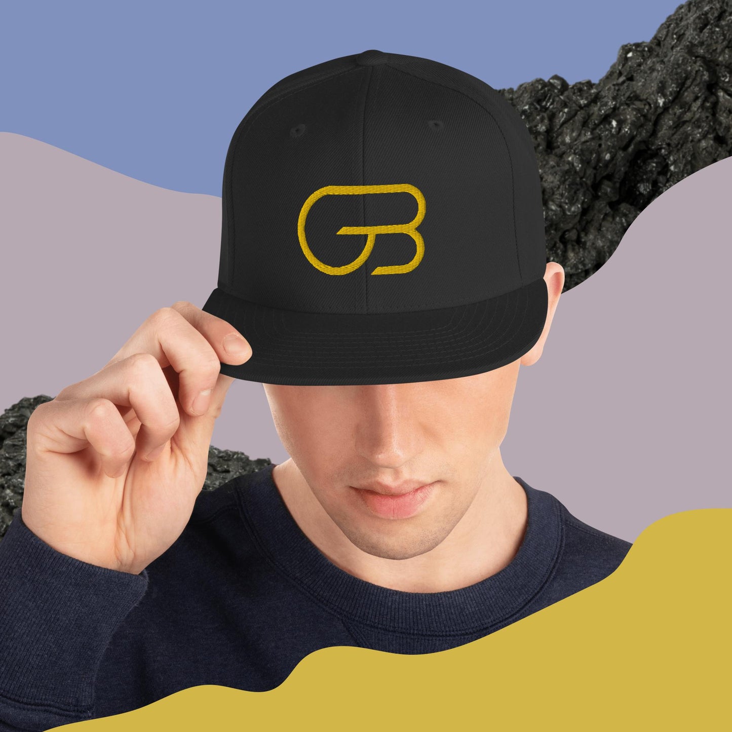 THEGLORBEAR Snapback Hat Yellow