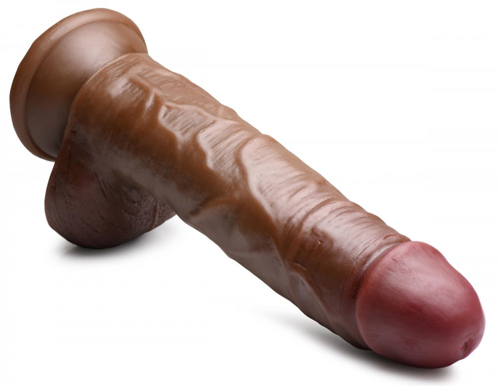 JOCK 9 Inch Dong with Balls Brown