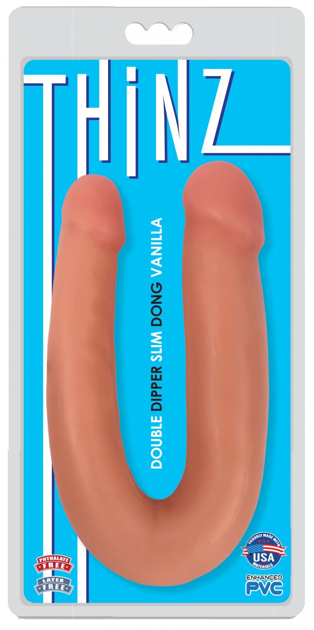 Double Dipper Slim Dildo - Light