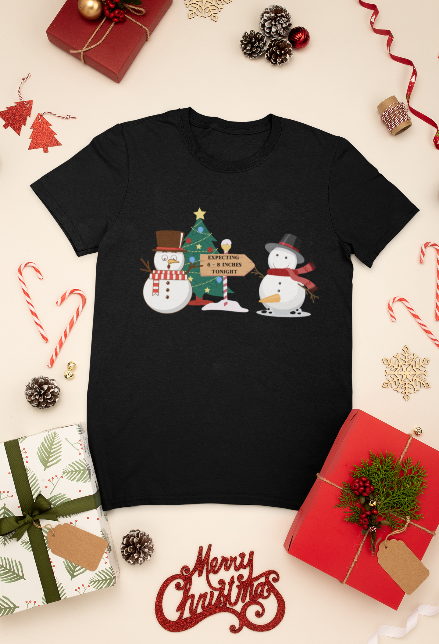 Expecting 6-8 Inches Snowman Shirt